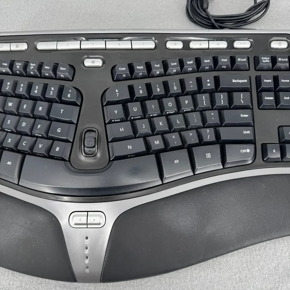Microsoft Natural Ergonomic Keyboard 4000 v1.0 Model KU-0462 USB Tested